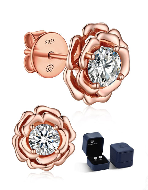 MomentWish モアサナイト ピアス レディース メンズ 0.6-2 CT モアッサヨシルバー925 金屬アレルギー対応 つっけぱなし 男女兼用イヤリング 一斑ダし 男女兼用イヤリング 一粒 しイプレゼント