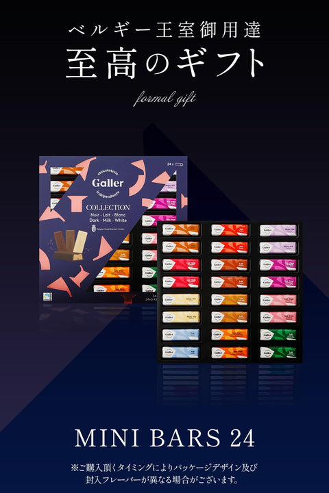 Galler Galley Chocolate Gift Mini Bar 24 Pieces, 2024, Respect for the Aged Day Gift, Sweets Souvenir, Popular, Confectionery, Present, High Quality Chocolate, Individual Packaging