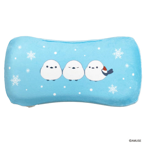 MORIPiLO 4621262 Morishita Memory Foam Pillow, Fukufuku, 5.9 x 12.2 inches (15 x 31 cm), Lumbar, Backrest, Support, Stuffed Toy, Cushion, Character Goods, Snow Blue