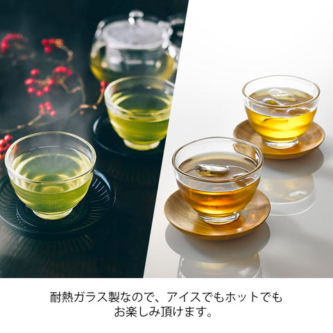 HARIO HU-3012 Heat-Resistant Glass Cups, Set of 5, Microwave/Oven/Dishwasher Safe, 5.7 fl oz (170 mL), Made in Japan