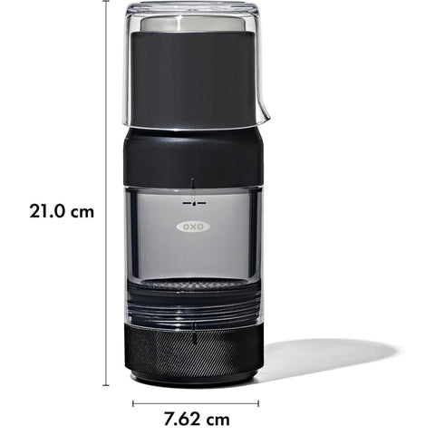 OXO 급속 농축 커피 메이커, 콜드 브루 커피 병, 가볍고 휴대가 간편하며 5분 안에 만들 수 있습니다. 한 번에 4컵
