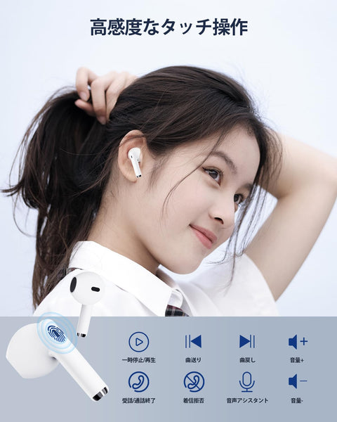 AOKIMI Wireless Earbuds, Bluetooth 5.3 Earphones, Small / Lightweight Bluetooth Earphones, Hi-Fi, Up to 36 Hours Playback, CVC8.0/ENC/AAC ENC Calls Noise Canceling, Automatic Pairing, Type-C Charging,