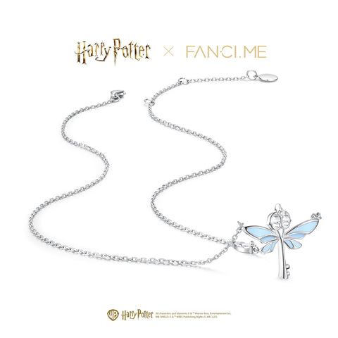 FANCIME x Harry Potter 公式コラボ 空飛ぶ鍵 ネックレス フライングキー 夜光 蓄光 シルバー 地金 ハリー・ポッター 専用ボックス ハロウィン クリスマス プレゼント