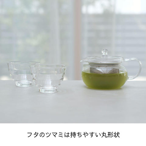 HARIO(ハリオ) 茶茶急須 丸 実用容量450ml 耐熱ガラス プレゼント ギフト 贈り物 CHJMN-45T