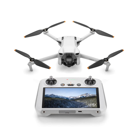 DJI Mini 3 Camera Drone with RC Remote Controller, 4K HDR Video, 38-Minute Flight Time, Vertical Shooting, Intelligent Functions, Foldable, Light, Small, Gray, Remote ID Compatible