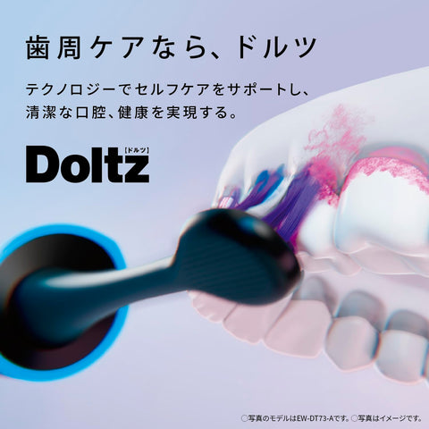 Panasonic EW-DP57-S Doltz Sonic Vibration Toothbrush, High Grade Model, W Sound Vibration, Ultra Fine Hair Point Polishing Brush Included, Charging Stand, Overseas Use, Silver