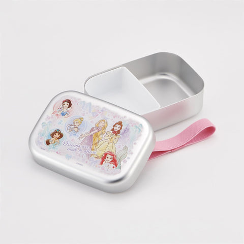 Skater ALB5NV Aluminum Lunch Box, 12.5 fl oz (370 ml), For Kids, Thermal Storage Box, Includes Lunch Belt, Made in Japan, Disney Princess, 25 Girls