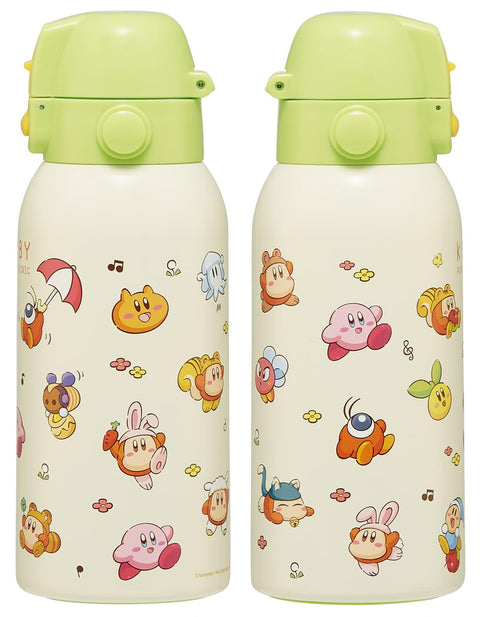 Skater STCH6 Children's Stainless Steel Water Bottle, Direct Drinking, 20.3 fl oz (600 ml), Lightweight Type, For Children, Kirby, Picnic, Cold Insulation, Sports Bottle, For Kids