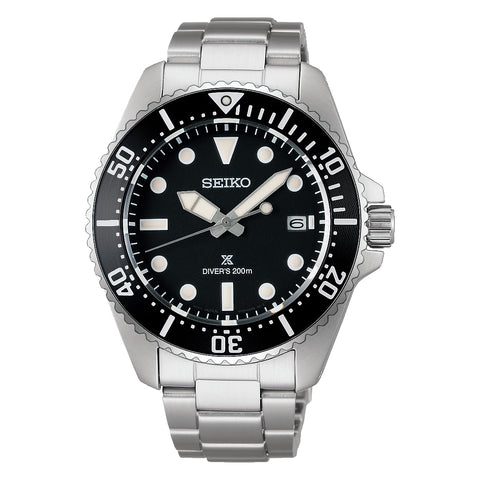 Seiko Prospex DIVER SCUBA Solar Men's Wristwatch, Dial: Black / Bezel: Black, New Model (2024)
