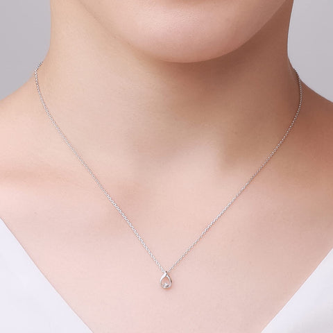 [Matthewmark] ベビーダイヤモンドネックレス レディース 誕生日 プレゼント ギフト 人気 ゴールド K18 プラチナ シルバー925 イタリア製chain