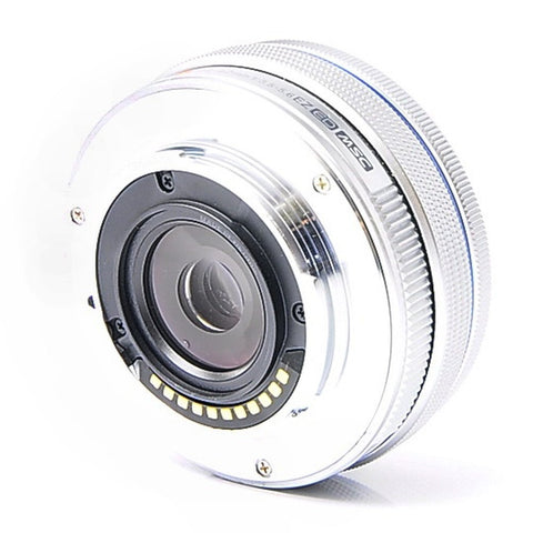 Olympus 14-42mm f3.5-5.6 EZ 可互换镜头适用奥林匹克/松下 Micro 4/3 数码相机（银色）- 国际版（无保修）