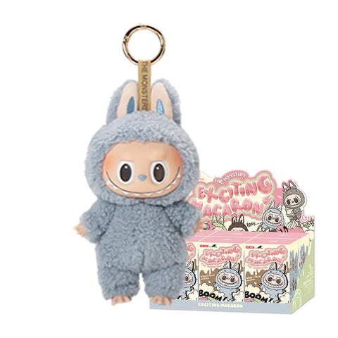 POP MART THE MONSTERS 신나는 마카롱 플러시 장난감 시리즈 [1개] 팝마트 가챠 가챠 블라인드 박스 피규어 프라모델 프리미엄 장난감 PVC 소프트 비닐 오리지널 캐릭터 생일 선물