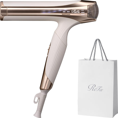 (Rifa Beautech Dryer, Smart W, ReFa Beauty Dryer, Smart W, Ivory, Hair Arrangement Guide Book, Shopper Included