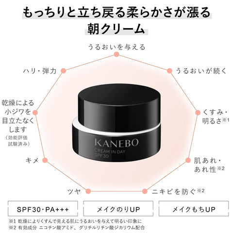KANEBO(カネボウ) クリーム イン デイⅡ 朝用クリーム 40g SPF30 PA+++ 医薬部外品 うるおい 乾燥 ハリ ツヤ UVケア メイクもち プレゼントに ギフトに
