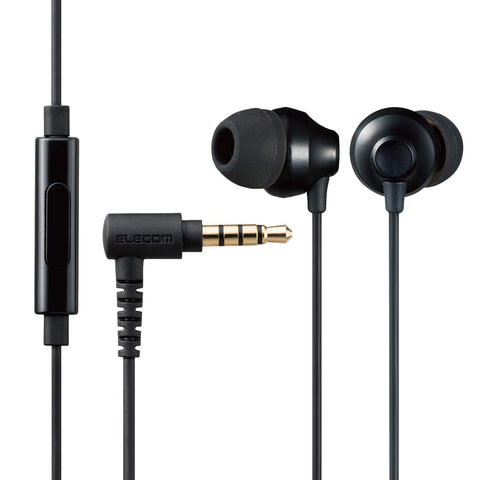 エレコム(ELECOM) ステレオイヤホン カナル型 φ3.5mm マイク付 Fast Music F12C φ10.0mm ブラック EHP-F12CMBK