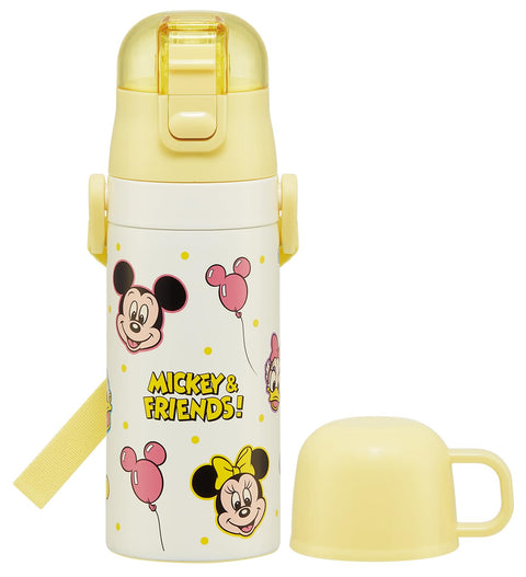 スケーター(Skater) 子供用 ステンレス 水筒 2way ストロー飲み 400ml コップ飲み 350ml 子供に優しい軽量タイプ ディズニー ミッキー&フレンズ 保温・保冷小容量タイプ waterbottle スポーツボトル かわいい キッズ 子供 こども 水瓶 風船 SKCP368964