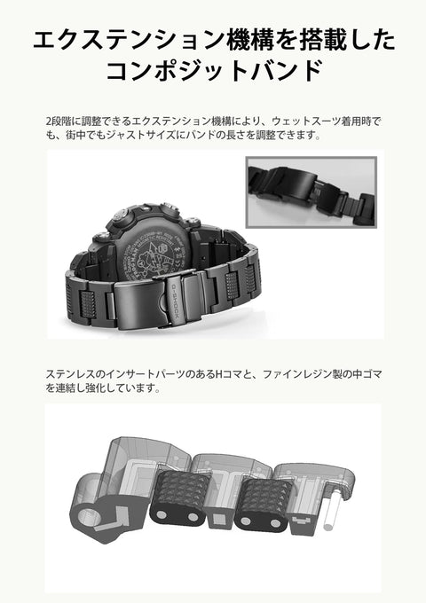 [カシオ] 腕時計 ジーショック 【国内正規品】 Bluetooth 搭載電波ソーラーFROGMAN カーボンコアガード構造 GWF-A1000C-1AJF メンズ ブラック