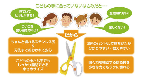 くもん出版(KUMON PUBLISHING) くもんのはじめてのはさみ 左手用 こども用 知育玩具 おもちゃ 2歳以上 PL法加入済み AA-20 KUMON