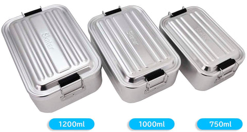 스케이터 (스케이터) 벤토 박스, 딥, 1200ml, 초대용량, 플러피, 알루미늄, 남성용, 실버, AFTD12-A