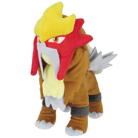 Sanei Boeki PP63 Pokémon All Star Collection Plush Toy, Entei, Size S, W 4.1 x D 9.4 x H 9.3 in (10.5 x 24 x 23.5 cm)