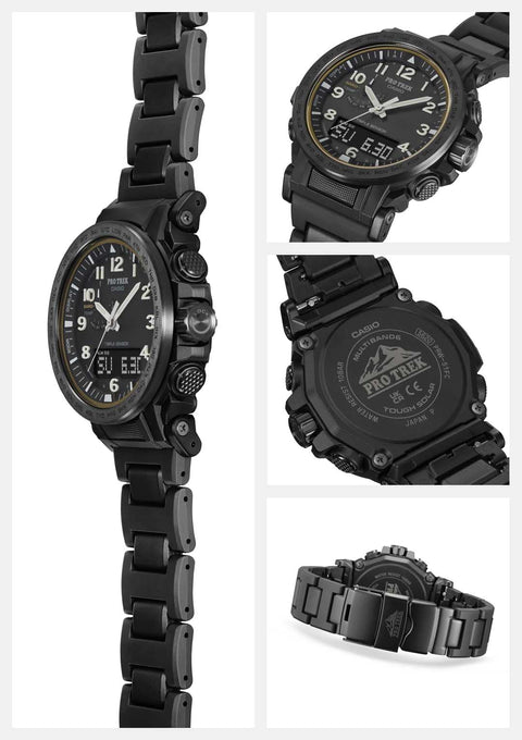 Casio PRW-51FC-1JF Men's Wristwatch, Climber Line, Radio Solar, Biomass Plastic, Black, Field Composite Band, Field Composite Band / Black