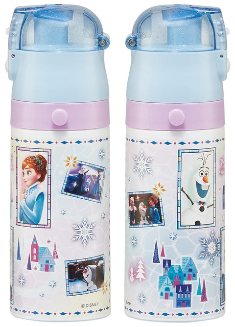스케이터 (스케이터) 워터 보틀, 350ml, 디즈니 겨울왕국 23, 아동용, 여아용, 다이렉트 드링크 컵, 드링크, 투웨이, 스테인리스 스틸, 컵 포함, SKDC3-A