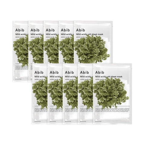 Abib Weak Acid PH Sheet Mask, Resurrection Grass Fit 30ml, Pack of 10, Aviv Korean Cosmetics, Skin Care, Mask Pack, Sensitive Skin Moisturizing, Moisturizing, Nutrition, Regenerative