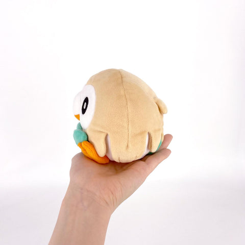 Sanei Boeki PP54 Pokémon All Star Collection Plush Toy, Rowlet, Size S, W 4.5 x D 4.7 x H 4.5 Inches (11.5 x 12 x 11.5 cm)