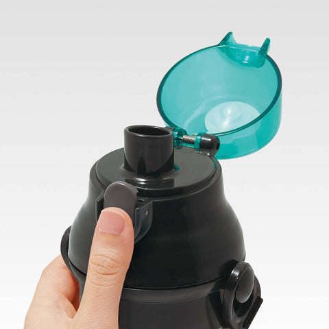 스케이터 (스케이터) 어린이용 플라스틱 물병, 480ml, 원푸시 클로저, 항균, 어린이 친화적, 경량, 항균 마감, 일본산, 신칼리온 월드, 남아용, PSB5SANAG