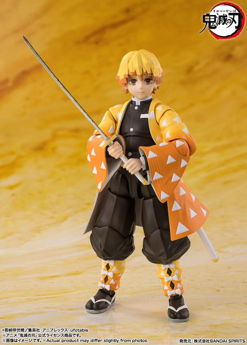 TAMASHII NATIONS S.H.Figuarts 鬼灭之刃 我妻善逸 约140毫米 PVC&ABS材质 已上色可动手办