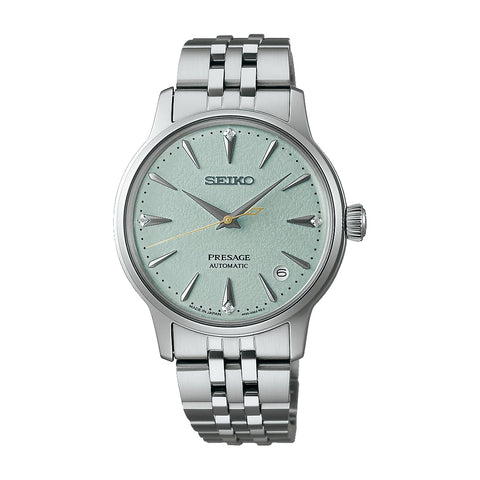 Seiko SRRY051 Women's Automatic Watch, Presage Cocktail Time 1.3 inches (34 mm), Silver, Silver, Bracelet Type