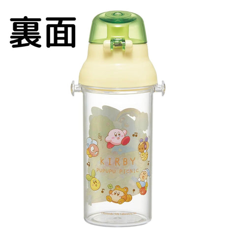 스케이터 (Skater) PSB5TR68151 아동용 플라스틱 물병, 투명, 480ml, 원푸시 타입, 커비 드림 랜드 피크닉