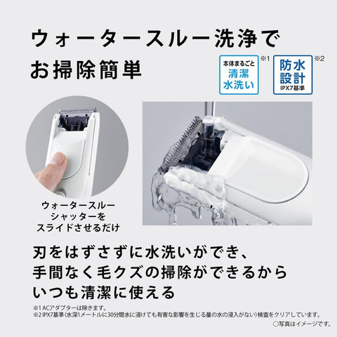 【Amazon.co.jp限定】2024年発売 パナソニック バリカン ヘアカッター ファミリータイプ 充電 交流式 白 ER-NGFE2-W