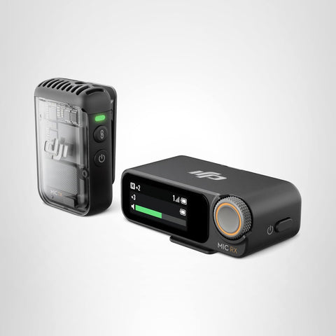 DJI Mic 2（トランスミッター×1 + レシーバー×1） ワイヤレスマイク スマートノイズキャンセリング付き 32bitフロート内部収録 高品質音声 伝送距離250m iPhoneマイク カメラ対応 アンドロイド用マイク