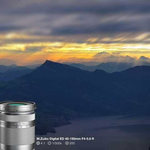 Olympus M. 40-150mm F4.0-5.6 R 變焦鏡頭（銀色），適用於奧林巴斯和松下 Micro 4/3 相機 - 國際版（無保固）