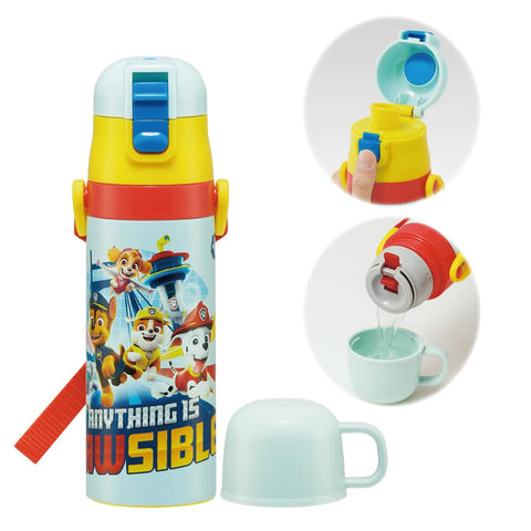 スケーター(Skater) 子供用 ステンレス 水筒 2way 直飲み 470ml コップ飲み 430ml パウパトロール 23 子供に優しい軽量タイプ 男の子 保温・保冷waterbottle スポーツボトル かわいい キッズ 子供 こども 水瓶 SKDC4-A