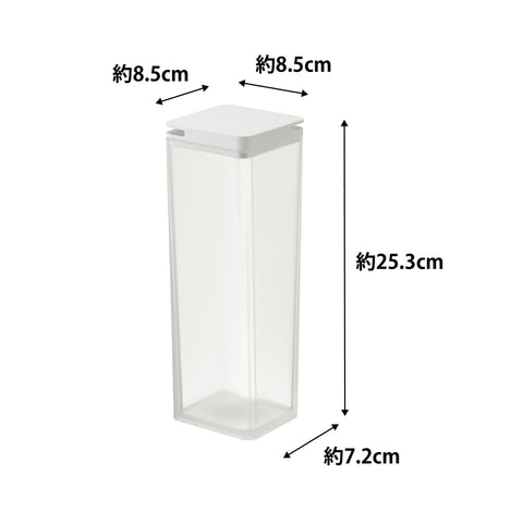 山崎實業(山崎)可同時注入 冷水壺 白色約 W8.5×D8.5×H25.3cm 塔式水壺 窄型 1.2L 可用洗碗機清洗 冷水專用 3740