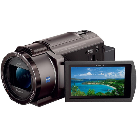 SONY(索尼) 4K 摄像机 Handycam FDR-AX45A(2022年款) 青铜棕 内置内存 64GB 光学变焦 20倍 空间光学手抖动补偿 FDR-AX45A TI