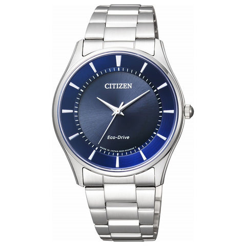 Citizen Collection BJ6480-51L Men's Wristwatch, Eco-Drive, Pair Model, Dial Color - Blue, watch