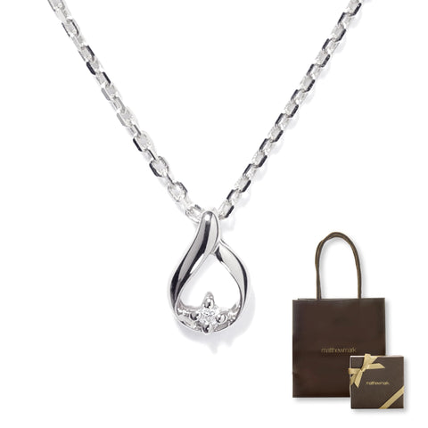 Matthewmark Women's Baby Diamond Necklace, Birthday Gift, Popular, Gold, 18K Platinum, 925 Silver, Italian Chain