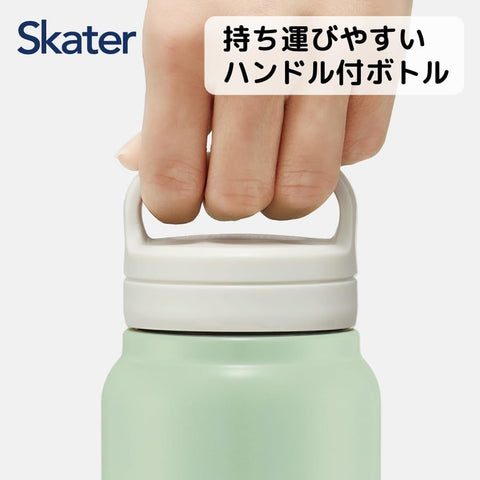 Skater STSC4-A Insulated Stainless Steel Mug Bottle, 16.9 fl oz (500 ml), Screw Handle, Dull Green