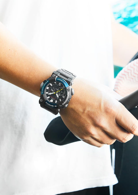 Casio 卡西歐 手錶 G-shock FROGMAN, 藍色, 1 件, 複合錶帶