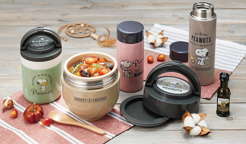 スケーター(Skater) 保温 保冷 スープジャー 300ml 折りたたみハンドル付 抗菌 スヌーピー バッジ LJFO3AG67997