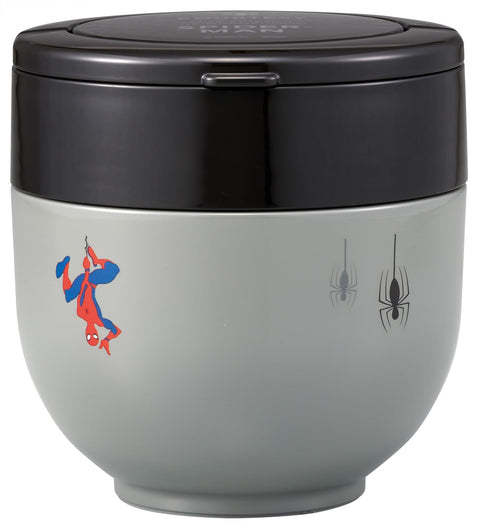 Skater LDNO8AG Thermal Insulated Rice Bowl Lunch Jar, 28.7 fl oz (800 ml), Includes Folding Handle, Antibacterial, Spider-Man, Boys