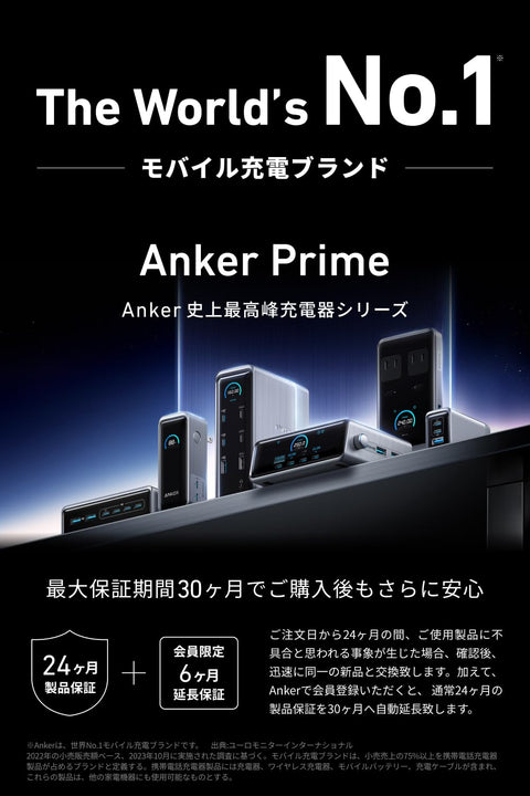 Anker Prime Charger (100W, 3 Ports, GaN), Compliant with PSE Technology Standards, Foldable Plug, Compatible with MacBook PD, Windows PC, iPad, iPhone, Galaxy, Android, Various Smartphones & Laptops