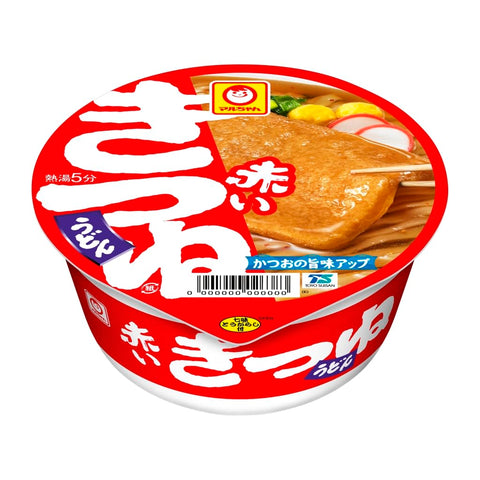 Maru-chan Red Kitsune Udon Noodles (3.4 oz (96 g) x 12 Pieces / Case Sold ), Cup Noodles (With Age/Kanto Style Soup), Cup Udon Noodles, Buy Boxed, Oriental Suisan