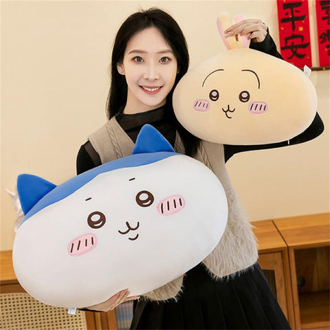 AKFJP 플러시 쿠션 장난감 베개 동물 주간 베개 어린이 날 여자 소년 성인 어린이 힐링 푹신한 크리스마스 귀엽고 재밌고 쫄깃한 생일 선물 블루 35cm