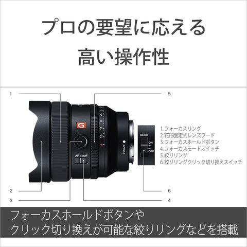 SONY(索尼) 广角定焦镜头 全尺寸 FE 14mm F1.8 GM G Master 数码单反相机α[E卡口]用 原装镜头 SEL14F18GM