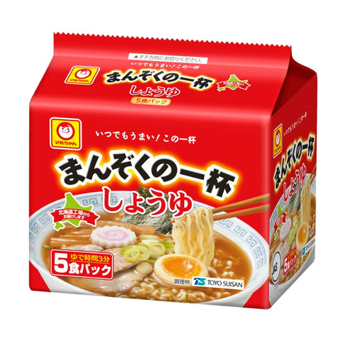 Maruchan Manzoku Cup Soy Sauce, Pack of 5 (83 g) x 5 Servings, 6 Bags
