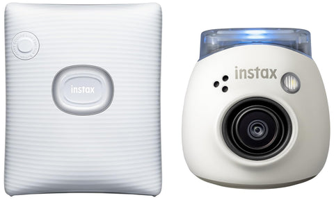 Fujifilm Instax SQUARE Link Ash White INS SQ LINK White Square & Palm Size Camera Instax Pal Milky White Wide Angle Lens Multi Format INS PAL WHITE Smartphone Printer